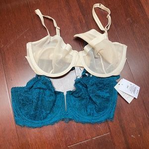 Teal unlined bra